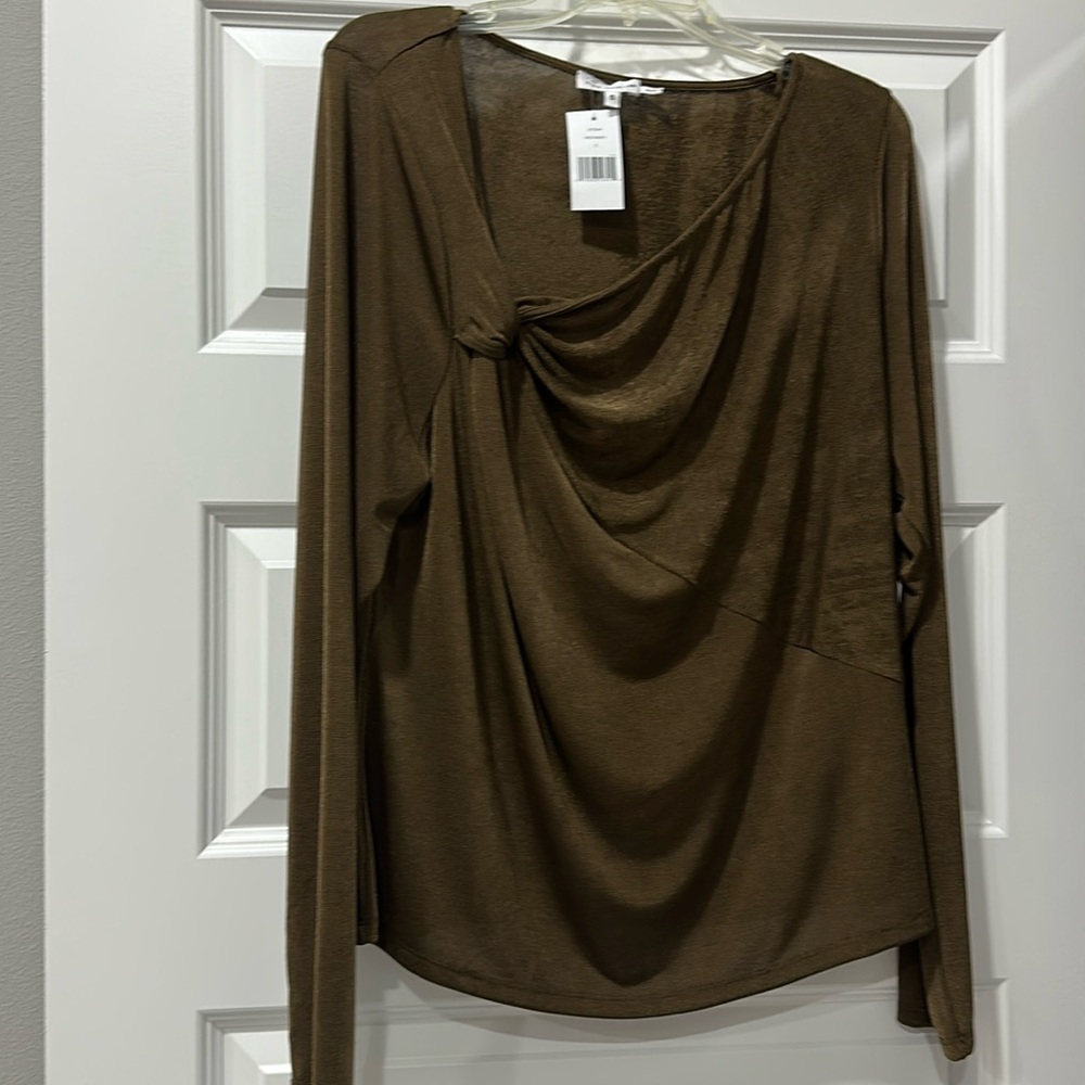 Good American Shimmer Asymmetrical Neck Top